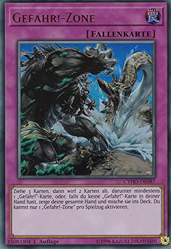 CYHO-DE087 - Gefahr!-Zone - Ultra Rare - 1. Auflage - DEUTSCH - Cybernetic Horizon - mit LMS Trading Fieldcenter-Karte Yugioh von LMS Trading