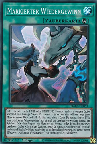 DABL-DE053 - Markierter Wiedergewinn - Super Rare - 1. Auflage - Deutsch - Darkwing Blast - mit LMS Trading Fieldcenter-Karte Yugioh von LMS Trading