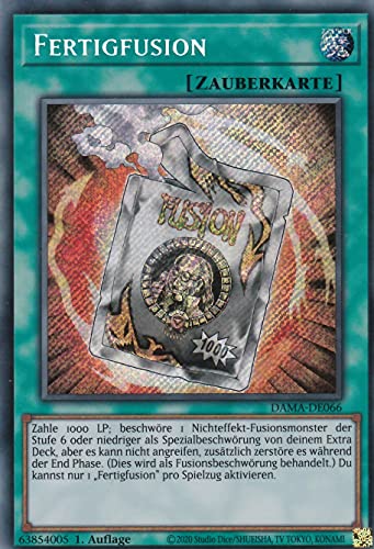 DAMA-DE066 - Fertigfusion - Secret Rare - 1. Auflage - Deutsch - Dawn of Majesty - mit LMS Trading Fieldcenter-Karte Yugioh von LMS Trading