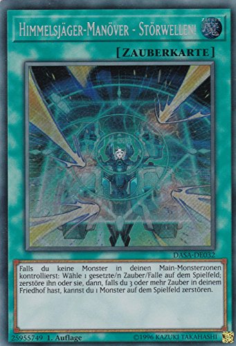 DASA-DE032 - Himmelsjäger-Manöver - Störwellen! - Secret Rare - 1. Auflage - Deutsch - Dark Saviors - mit LMS Trading Fieldcenter-Karte Yugioh von LMS Trading