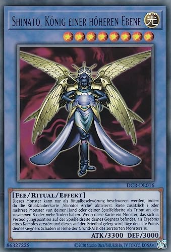 DCR-DE016 - Shinato, König Einer höheren Ebene - Ultra Rare - Reprint - Deutsch - Dark Crisis (25th Anniversary Edition) - mit LMS Trading Fieldcenter-Karte Yugioh von LMS Trading