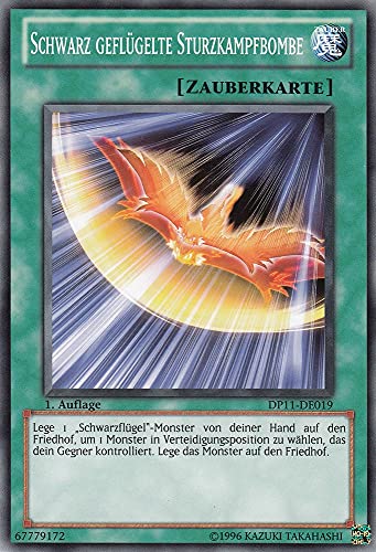 DP11-DE019 - Schwarz Geflügelte Sturzkampfbombe - Common - Unlimitiert - DEUTSCH - Duelist Pack: Crow - mit LMS Trading Fieldcenter-Karte Yugioh von LMS Trading