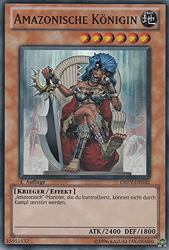 DREV-DE032 - Amazonische Königin - Super Rare - Deutsch - Duelist Revolution - mit LMS Trading Fieldcenter-Karte Yugioh von LMS Trading