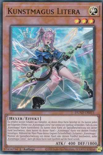 DUAD-DE011 - Kunstmagus Litera - Super Rare - Deutsch - 1. Auflage - Duelist's Advance -mit LMS Trading Fieldcenter-Karte Yugioh DUAD-DE011 - Kunstmagus Litera - Super Rare - Deutsch - 1. Auflage - Duelist's Advance -mit LMS Trading Fieldcenter-Karte Yugioh von LMS Trading