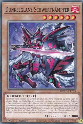DUAD-DE019 - Dunkelglanz-Schwertkämpfer - Common - Deutsch - 1. Auflage - Duelist's Advance -mit LMS Trading Fieldcenter-Karte Yugioh DUAD-DE019 - Dunkelglanz-Schwertkämpfer - Common - Deutsch - 1. Auflage - Duelist's Advance -mit LMS Trading Fieldcenter-Karte Yugioh von LMS Trading