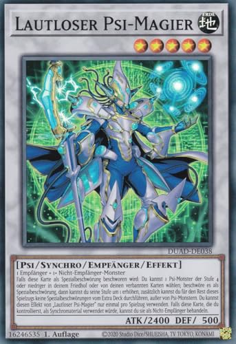 DUAD-DE038 - Lautloser Psi-Magier - Super Rare - Deutsch - 1. Auflage - Duelist's Advance -mit LMS Trading Fieldcenter-Karte Yugioh DUAD-DE038 - Lautloser Psi-Magier - Super Rare - Deutsch - 1. Auflage - Duelist's Advance -mit LMS Trading Fieldcenter-Karte Yugioh von LMS Trading