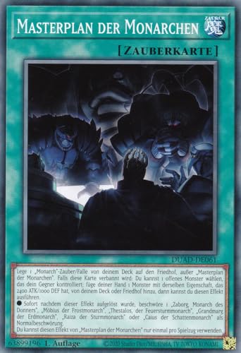 DUAD-DE061 - Masterplan der Monarchen - Common - Deutsch - 1. Auflage - Duelist's Advance -mit LMS Trading Fieldcenter-Karte Yugioh DUAD-DE061 - Masterplan der Monarchen - Common - Deutsch - 1. Auflage - Duelist's Advance -mit LMS Trading Fieldcenter-Karte Yugioh von LMS Trading