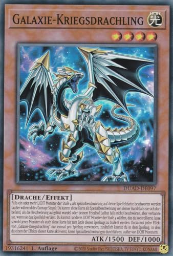 DUAD-DE097 - Galaxie-Kriegsdrachling - Super Rare - Deutsch - 1. Auflage - Duelist's Advance -mit LMS Trading Fieldcenter-Karte Yugioh DUAD-DE097 - Galaxie-Kriegsdrachling - Super Rare - Deutsch - 1. Auflage - Duelist's Advance -mit LMS Trading Fieldcenter-Karte Yugioh von LMS Trading