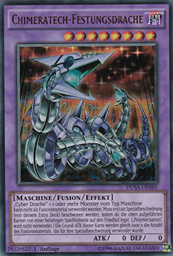 DUSA-DE065 - Chimeratech-Festungsdrache - Ultra Rare - Deutsch - Duelist Saga - mit LMS Trading Fieldcenter-Karte Yugioh von LMS Trading