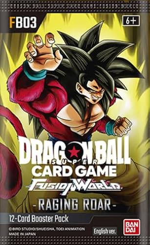 Dragon Ball Super Card Game: Fusion World - Raging Roar (FB03) - Booster (mit jeweils 12 Karten pro Pack) - Englisch - mit LMS Trading Grußkarte von LMS Trading