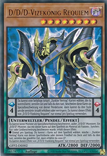 GFP2-DE002 - D/D/D-Vizekönig Requiem - Ultra Rare - 1. Auflage - Deutsch - Ghost from The Past II The Second Hunting - mit LMS Trading Fieldcenter-Karte Yugioh von LMS Trading