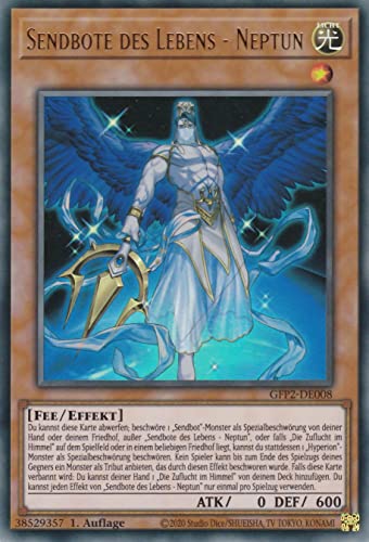 GFP2-DE008 - Sendbote des Lebens - Neptun - Ultra Rare - 1. Auflage - Deutsch - Ghost from The Past II The Second Hunting - mit LMS Trading Fieldcenter-Karte Yugioh von LMS Trading