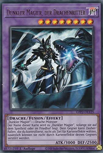 GFP2-DE125 - Dunkler Magier, der Drachenritter - Ultra Rare - 1. Auflage - Deutsch - Ghost from The Past II The Second Hunting - mit LMS Trading Fieldcenter-Karte Yugioh von LMS Trading