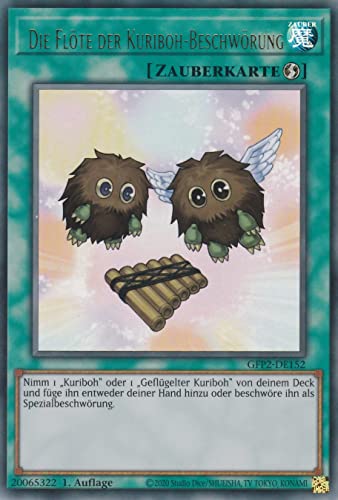 GFP2-DE152 - Die Flöte der Kuriboh-Beschwörung - Ultra Rare - 1. Auflage - Deutsch - Ghost from The Past II The Second Hunting - mit LMS Trading Fieldcenter-Karte Yugioh von LMS Trading