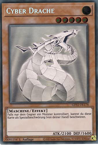 GFP2-DE178 - Cyber Drache - Ghost Rare - 1. Auflage - Deutsch - Ghost from The Past II The Second Hunting - mit LMS Trading Fieldcenter-Karte Yugioh von LMS Trading