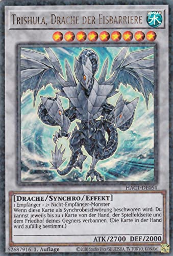 HAC1-DE054 - Trishula, Drache der Eisbarriere - Duel Terminal Ultra Rare - 1. Auflage - Deutsch - Hidden Arsenal: Chapter 1 - mit LMS Trading Fieldcenter-Karte Yugioh HAC1-DE054 - Trishula, Drache der Eisbarriere - Duel Terminal Ultra Rare - 1. Auflage - Deutsch - Hidden Arsenal: Chapter 1 - mit LMS Trading Fieldcenter-Karte Yugioh von LMS Trading