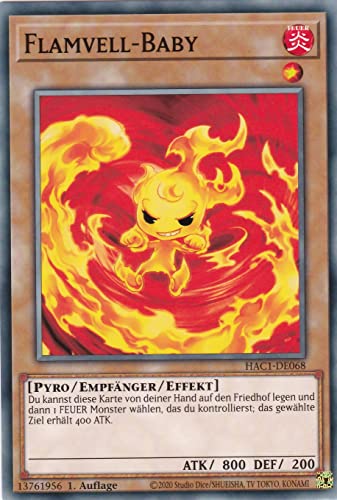 HAC1-DE068 - Flamvell-Baby - Common - 1. Auflage - Deutsch - Hidden Arsenal: Chapter 1 - mit LMS Trading Fieldcenter-Karte Yugioh von LMS Trading