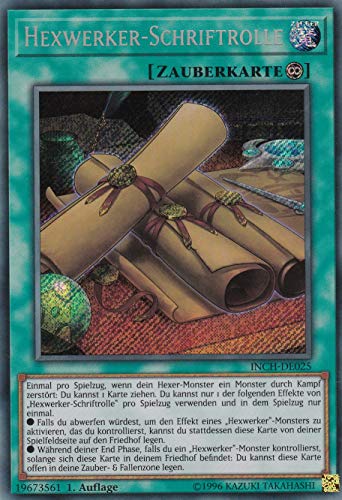 INCH-DE025 - Hexwerker-Schriftrolle - Secret Rare - 1. Auflage - Deutsch - The Infinity Chasers - mit LMS Trading Fieldcenter-Karte Yugioh von LMS Trading