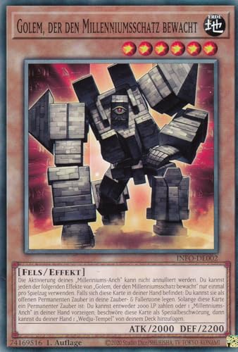 INFO-DE002 - Golem, der den Millenniumsschatz Bewacht - Common - Deutsch - 1. Auflage - The Infinite Forbidden - mit LMS Trading Fieldcenter-Karte Yugioh INFO-DE002 - Golem, der den Millenniumsschatz Bewacht - Common - Deutsch - 1. Auflage - The Infinite Forbidden - mit LMS Trading Fieldcenter-Karte Yugioh von LMS Trading