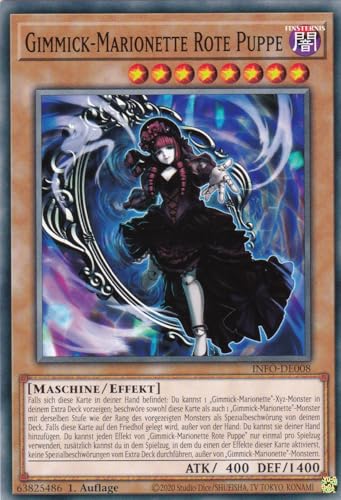 INFO-DE008 - Gimmick-Marionette Rote Puppe - Common - Deutsch - 1. Auflage - The Infinite Forbidden - mit LMS Trading Fieldcenter-Karte Yugioh von LMS Trading