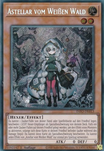 INFO-DE013 - Astellar vom Weißen Wald - Secret Rare - Deutsch - 1. Auflage - The Infinite Forbidden - mit LMS Trading Fieldcenter-Karte Yugioh von LMS Trading