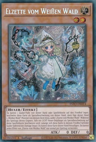 INFO-DE014 - Elzette vom Weißen Wald - Secret Rare - Deutsch - 1. Auflage - The Infinite Forbidden - mit LMS Trading Fieldcenter-Karte Yugioh von LMS Trading