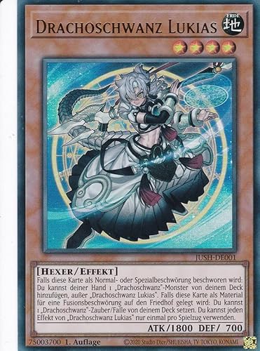 JUSH-DE001 - Drachoschwanz Lukias - Ultra Rare - Deutsch - 1. Auflage - Justice Hunters - mit LMS Trading Fieldcenter-Karte Yugioh - Sammelkarte - TCG - Original JUSH-DE001 - Drachoschwanz Lukias - Ultra Rare - Deutsch - 1. Auflage - Justice Hunters - mit LMS Trading Fieldcenter-Karte Yugioh - Sammelkarte - TCG - Original von LMS Trading