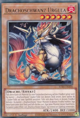 JUSH-DE004 - Drachoschwanz Urgula - Rare - Deutsch - 1. Auflage - Justice Hunters - mit LMS Trading Fieldcenter-Karte Yugioh - Sammelkarte - TCG - Original JUSH-DE004 - Drachoschwanz Urgula - Rare - Deutsch - 1. Auflage - Justice Hunters - mit LMS Trading Fieldcenter-Karte Yugioh - Sammelkarte - TCG - Original von LMS Trading