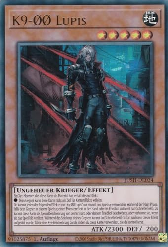 JUSH-DE034 - K9-ØØ Lupis - Ultra Rare - Deutsch - 1. Auflage - Justice Hunters - mit LMS Trading Fieldcenter-Karte Yugioh - Sammelkarte - TCG - Original JUSH-DE034 - K9-ØØ Lupis - Ultra Rare - Deutsch - 1. Auflage - Justice Hunters - mit LMS Trading Fieldcenter-Karte Yugioh - Sammelkarte - TCG - Original von LMS Trading