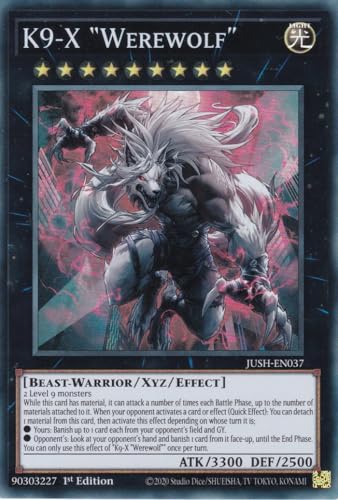 JUSH-EN037 - K9-X Werewolf - Super Rare - Englisch - 1. Auflage - Justice Hunters - mit LMS Trading Fieldcenter-Karte Yugioh - Sammelkarte - TCG - Original JUSH-EN037 - K9-X Werewolf - Super Rare - Englisch - 1. Auflage - Justice Hunters - mit LMS Trading Fieldcenter-Karte Yugioh - Sammelkarte - TCG - Original von LMS Trading
