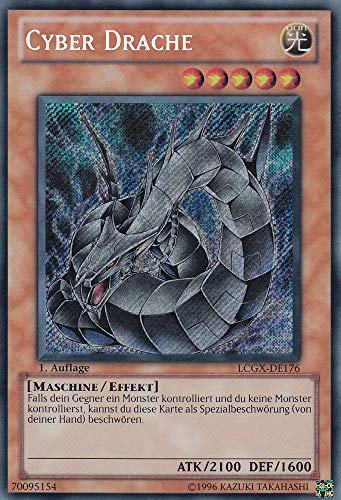 LCGX-DE176 - Cyber Drache (alternatives Artwork) - Secret Rare - Unlimitiert - DEUTSCH - Legendary Collection 2: Mega Pack - mit LMS Trading Fieldcenter-Karte Yugioh von LMS Trading