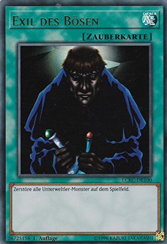 LCKC-DE100 - Exil des Bösen - Ultra Rare - 1. Auflage - Deutsch - Legendary Collection Kaiba Mega Pack - mit LMS Trading Fieldcenter-Karte Yugioh von LMS Trading