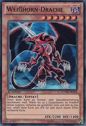 LCYW-DE164 - Weißhorn-Drache - Super Rare - Deutsch - Legendary Collection 3: Mega Pack - mit LMS Trading Fieldcenter-Karte Yugioh von LMS Trading