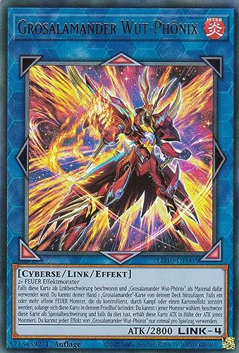 LD10-DE005 - Grosalamander Wut-Phönix - Ultra Rare - 1. Auflage - Deutsch - Legendary Duelists: Soulburning Volcano - mit LMS Trading Fieldcenter-Karte Yugioh von LMS Trading