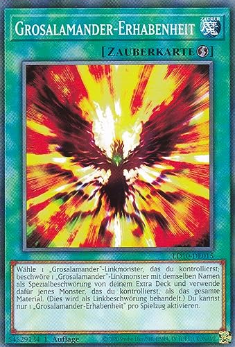 LD10-DE015 - Grosalamander-Erhabenheit - Common - 1. Auflage - Deutsch - Legendary Duelists: Soulburning Volcano - mit LMS Trading Fieldcenter-Karte Yugioh von LMS Trading