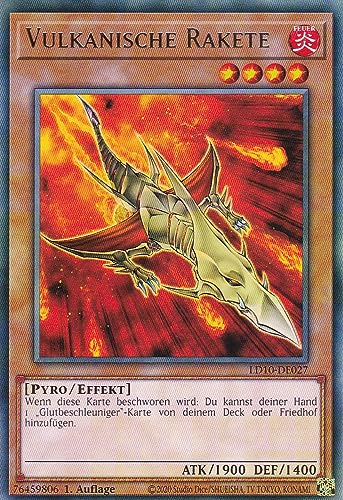 LD10-DE027 - Vulkanische Rakete - Rare - 1. Auflage - Deutsch - Legendary Duelists: Soulburning Volcano - mit LMS Trading Fieldcenter-Karte Yugioh von LMS Trading