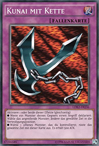 LDK2-DEJ36 - Kunai mit Kette - Common - Reprint - Deutsch - Legendary Decks II - mit LMS Trading Fieldcenter-Karte Yugioh von LMS Trading