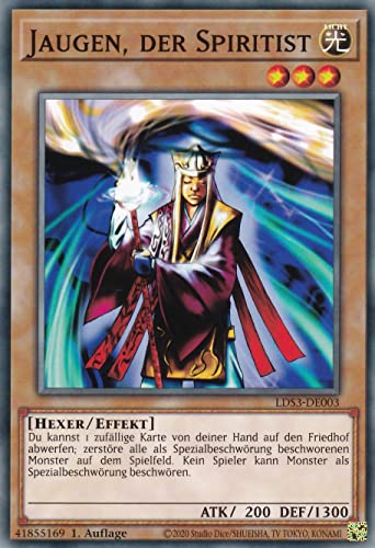 LDS3-DE003 - Jaugen, der Spiritist - Common - 1. Auflage - Deutsch - Legendary Duelists: Season 3 - mit LMS Trading Fieldcenter-Karte Yugioh von LMS Trading