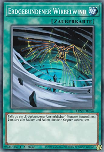 LDS3-DE054 - Erdgebundener Wirbelwind - Common - 1. Auflage - Deutsch - Legendary Duelists: Season 3 - mit LMS Trading Fieldcenter-Karte Yugioh von LMS Trading