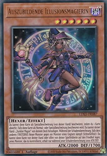 LDS3-DE087 - Auszubildende Illusionsmagierin - Ultra Rare - 1. Auflage - Deutsch - Legendary Duelists: Season 3 - mit LMS Trading Fieldcenter-Karte Yugioh von LMS Trading