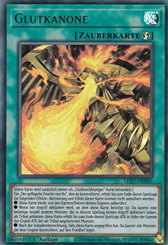 LED7-DE005 - Glutkanone - Ultra Rare - Reprint - Deutsch - Legendary Duelists: Rage of Ra - mit LMS Trading Fieldcenter-Karte Yugioh von LMS Trading