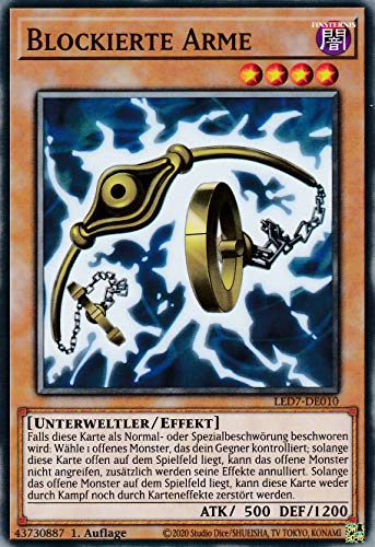 LED7-DE011 - Blockierte Beine - Common - Reprint - Deutsch - Legendary Duelists: Rage of Ra - mit LMS Trading Fieldcenter-Karte Yugioh von LMS Trading