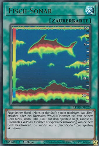 LED9-DE020 - Fisch-Sonar - Ultra Rare - 1. Auflage - Deutsch - Legendary Duelists: Duels from The Deep - mit LMS Trading Fieldcenter-Karte Yugioh von LMS Trading