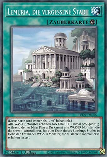 LED9-DE055 - Lemuria, die vergessene Stadt - Common - 1. Auflage - Deutsch - Legendary Duelists: Duels from The Deep - mit LMS Trading Fieldcenter-Karte Yugioh von LMS Trading