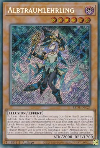 LEDE-DE029 - Albtraumlehrling - Secret Rare - 1. Auflage - Deutsch - Legacy of Destruction - mit LMS Trading Fieldcenter-Karte Yugioh von LMS Trading