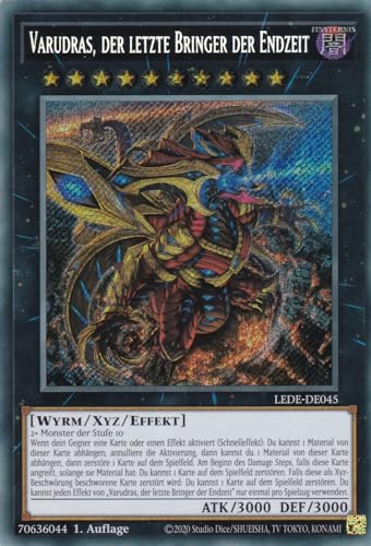 LEDE-DE045 - Varudras, der letzte Bringer der Endzeit - Secret Rare - 1. Auflage - Deutsch - Legacy of Destruction - mit LMS Trading Fieldcenter-Karte Yugioh von LMS Trading