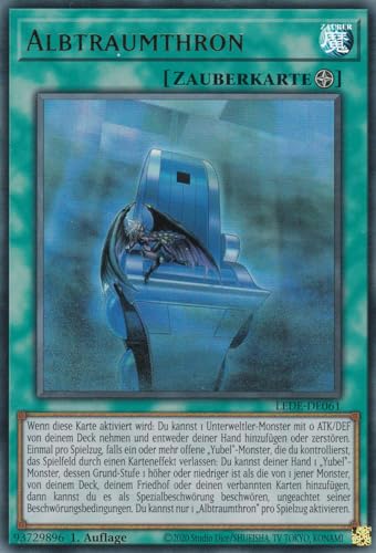 LEDE-DE061 - Albtraumthron - Ultra Rare - 1. Auflage - Deutsch - Legacy of Destruction - mit LMS Trading Fieldcenter-Karte Yugioh von LMS Trading