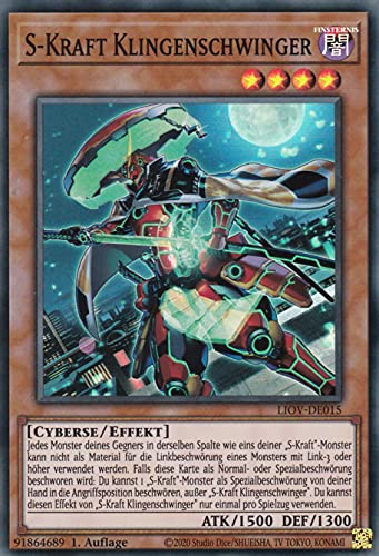 LIOV-DE015 - S-Kraft Klingenschwinger - Super Rare - 1. Auflage - Deutsch - Lightning Overdrive - mit LMS Trading Fieldcenter-Karte Yugioh von LMS Trading