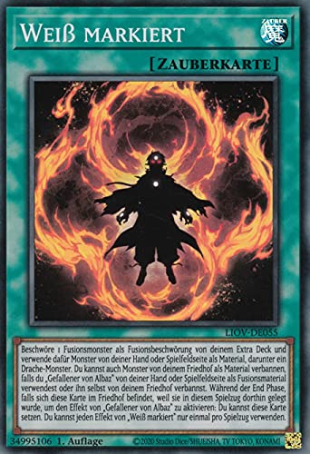 LIOV-DE055 - Weiß markiert - Super Rare - 1. Auflage - Deutsch - Lightning Overdrive - mit LMS Trading Fieldcenter-Karte Yugioh von LMS Trading