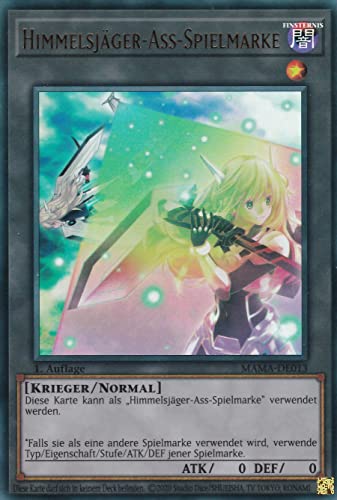 MAMA-DE013 - Himmelsjäger-Spielmarke - Ultra Rare - 1. Auflage - Deutsch - Magnificent Mavens - mit LMS Trading Fieldcenter-Karte Yugioh von LMS Trading